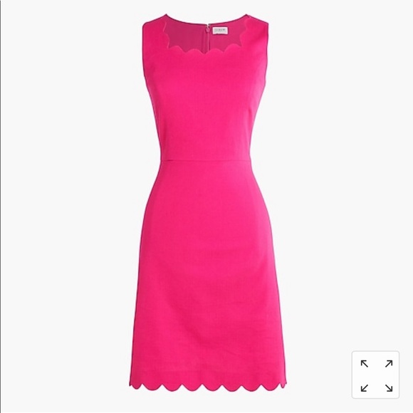 J. Crew Dresses Nwt Scalloped Pink J Crew Dress Poshmark
